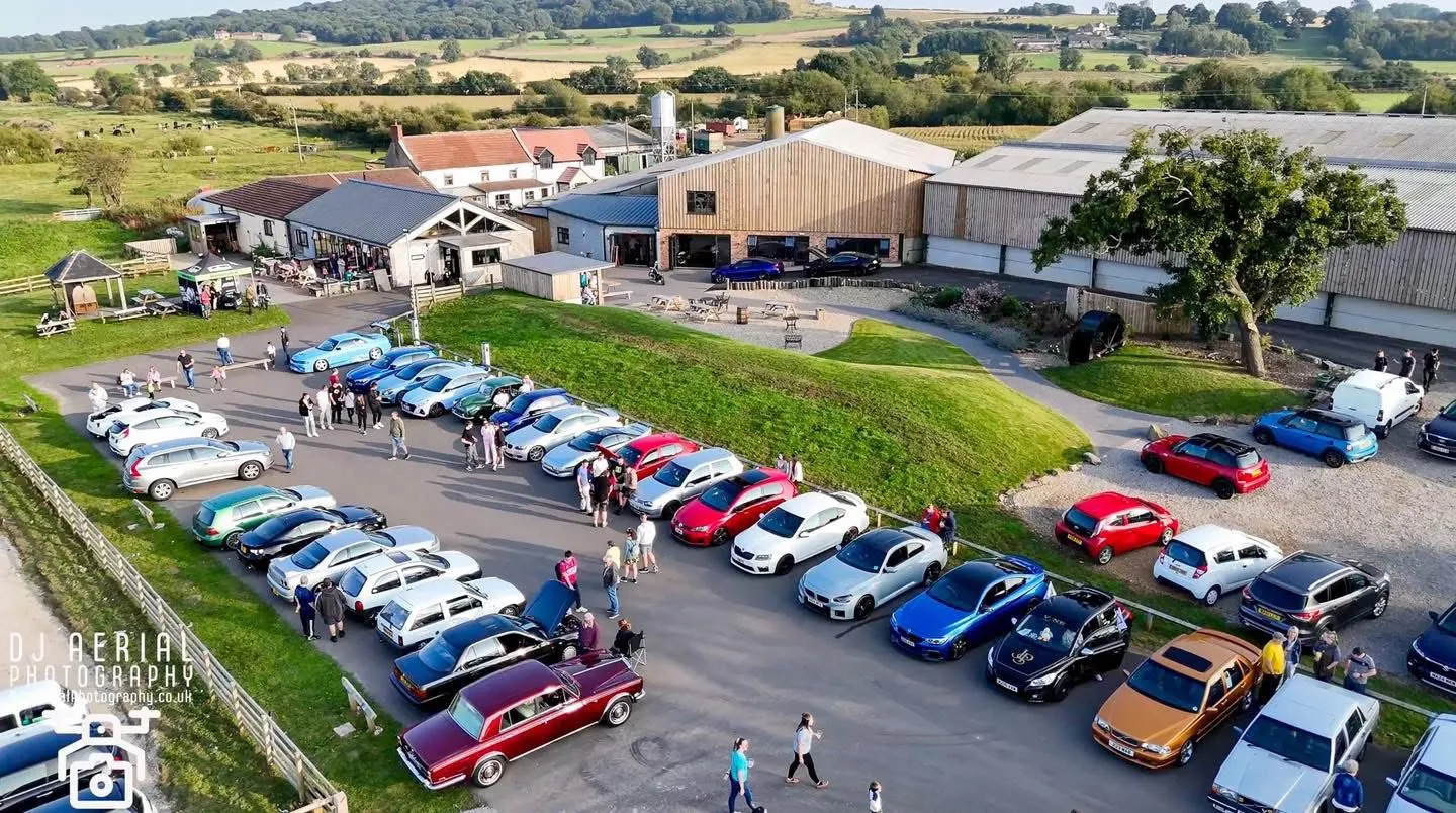 Large free private car park at Broom Mill Farm