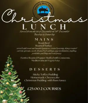 Christmas party menu at Broom Mill Farm