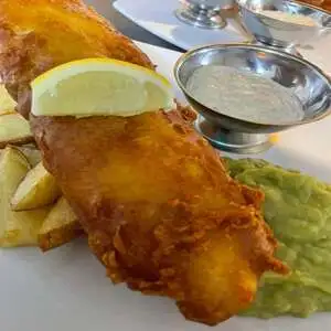 Fish and chips served on Fish Friday at The Mill Kitchen Bishop Auckland